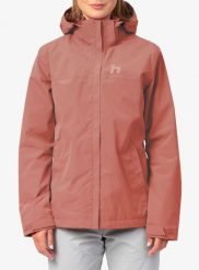 Kurtka przeciwdeszczowa damska Hannah Mindy II. Czerwone kurtki sportowe damskie Hannah, m, bez wzorów, bez ramiączek, bez kaptura, trekkingowe. Za 571.99 zł.