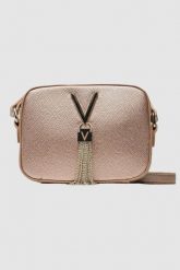 VALENTINO Złota torebka Divina Camera Bag. Żółte torebki do ręki damskie Valentino by Mario Valentino, bez wzorów, małe, bez dodatków. W wyprzedaży za 199.99 zł.