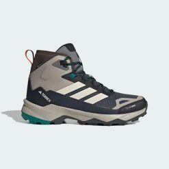 Buty trekkingowe Terrex Skychaser AX5 Mid GORE-TEX CLIMAWARM+. Białe trekkingi męskie Adidas, z gore-texu, bez zapięcia. Za 699.00 zł.