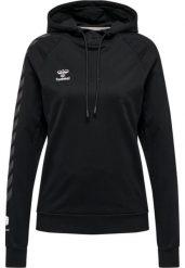Damska bawełniana bluza z kapturem Hummel Move Grid. Czarne bluzy damskie Hummel, xs, bez wzorów, z bawełny, klasyczne, bez ramiączek, z kapturem. Za 143.20 zł.