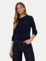 MICHAEL Michael Kors Sweter MF561CJ33D Granatowy Slim Fit. Niebieskie swetry nierozpinane damskie MICHAEL Michael Kors, l, bez wzorów, z wiskozy, bez kołnierzyka, bez ramiączek. Za 859.99 zł.