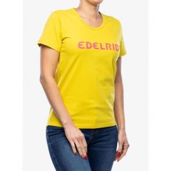 Koszulka bawełniana damska Edelrid Corporate T-Shirt II. Żółte koszulki sportowe damskie EDELRID, bez wzorów, z bawełny, bez ramiączek. Za 155.95 zł.