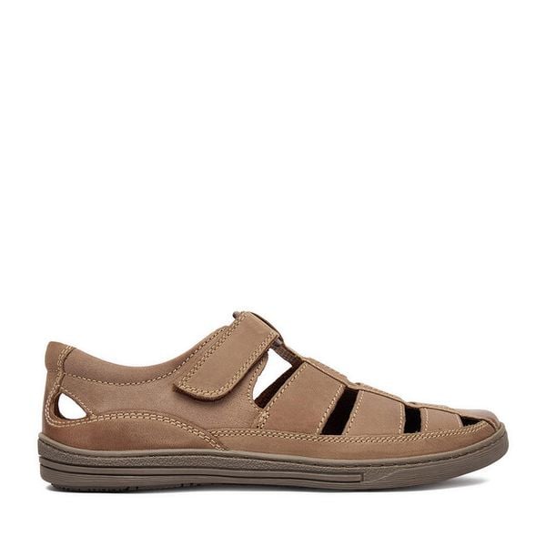 Sandały Lasocki. Brązowe sandały męskie Lasocki, bez wzorów, bez zapięcia. Za 179.99 zł.