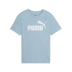 Młodzieżowa koszulka ESS z logo No. 1 PUMA. Biała bluzki damskie Puma, m, bez wzorów, z bawełny, klasyczne, bez kołnierzyka, bez ramiączek. Za 79.00 zł.