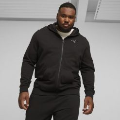 Bluza męska Puma Better Essentials czarna. Czarne bluzy męskie Puma, m, bez wzorów, z materiału, z kapturem, na fitness i siłownię. W wyprzedaży za 119.99 zł.