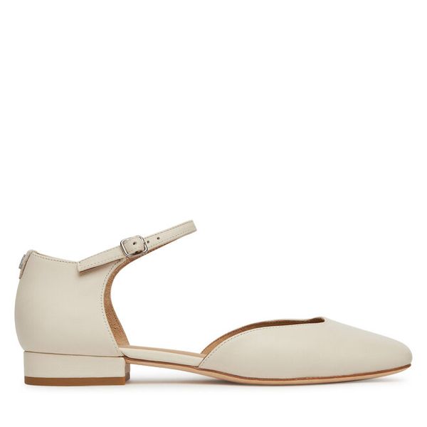 Półbuty LAUREN RALPH LAUREN. Białe półbuty damskie Lauren Ralph Lauren, bez wzorów, bez obcasa, na płaskiej podeszwie, bez zapięcia. Za 549.99 zł.