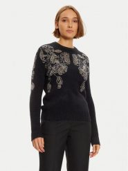 Marciano Guess Sweter 4BGR44 5786Z Czarny Regular Fit. Czarne swetry nierozpinane damskie Marciano Guess, s, z aplikacjami, z syntetyku, bez kołnierzyka, bez ramiączek. Za 659.99 zł.