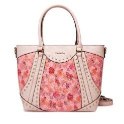 Torebka Laura Vita. Czerwone shopperki damskie Laura Vita, bez wzorów, bez dodatków. Za 279.99 zł.