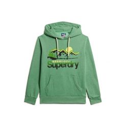 Bluza z kapturem z wzorem Superdry Great Outdoors. Zielone bluzy męskie Superdry, m, bez wzorów, z kapturem. Za 382.25 zł.