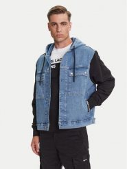 Karl Lagerfeld Jeans Kurtka jeansowa A3M14007 Niebieski Regular Fit. Niebieskie kurtki męskie Karl Lagerfeld Jeans, l, bez wzorów, z bawełny, bez kaptura. Za 529.99 zł.
