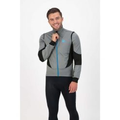 Softshellowa kurtka rowerowa męska Rogelli BRAVE. Czarne kurtki męskie Rogelli, m, bez wzorów, z softshellu, sportowe, bez kaptura. W wyprzedaży za 231.00 zł.