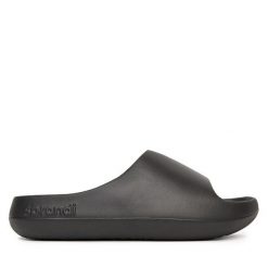 Klapki Sprandi. Czarne klapki damskie Sprandi, bez wzorów, bez obcasa, bez zapięcia. Za 59.99 zł.