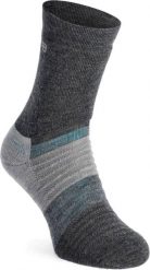 Skarpety merino Inov-8 Merino High Sock. Niebieskie skarpetki damskie Inov-8, bez wzorów, z materiału. Za 87.99 zł.