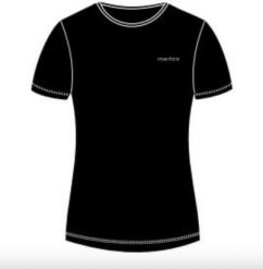 Martes Koszulka damska LADY BISIC czarna r. XL. Czarne bluzki damskie MARTES, xl, bez wzorów, bez kołnierzyka, bez ramiączek. Za 34.46 zł.