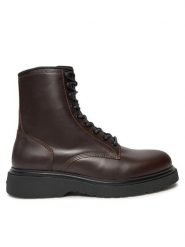 Calvin Klein Trzewiki HM0HM01575 Brązowy. Brązowe botki męskie Calvin Klein, bez wzorów, ze skóry, bez obcasa, bez zapięcia. Za 469.99 zł.
