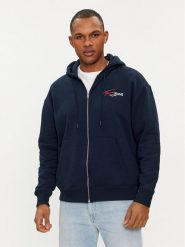 Tommy Jeans Bluza Color Pop Spray DM0DM18631 Granatowy Relaxed Fit. Niebieskie bluzy męskie Tommy Jeans, m, bez wzorów, z bawełny, bez ramiączek, bez kaptura. Za 359.99 zł.