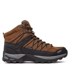 Trekkingi CMP. Brązowe botki męskie CMP, bez wzorów, sportowe, bez obcasa, bez zapięcia. Za 339.99 zł.