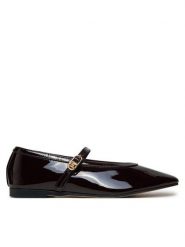 Tommy Hilfiger Baleriny FW0FW08577 Bordowy. Czerwone balerinki damskie Tommy Hilfiger, bez wzorów, z lakierowanej skóry, bez obcasa, bez zapięcia. Za 319.99 zł.