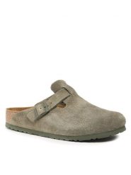 Birkenstock Klapki Boston 1024721 Zielony. Zielone klapki męskie Birkenstock, bez wzorów, ze skóry, bez zapięcia. Za 679.99 zł.