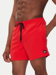 Quiksilver Szorty kąpielowe Everyday Solid Volley 15 EQYJV04120 Czerwony Regular Fit. Czerwone kąpielówki męskie Quiksilver, m, bez wzorów, z syntetyku. Za 129.99 zł.