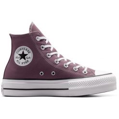 Buty sportowe Converse Chuck Taylor As Lift. Fioletowe obuwie sportowe damskie Converse, bez wzorów, bez zapięcia. Za 379.45 zł.
