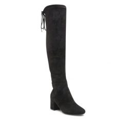 Kozaki Jenny Fairy. Czarne kozaki damskie Jenny Fairy, bez wzorów, bez obcasa, na słupku, bez zapięcia. Za 199.99 zł.