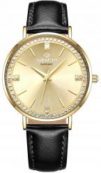 Zegarek Giewont Zegarek Damski Giewont Sapphire Złoty GW5390-A2. Niebieskie zegarki damskie Giewont, złote. Za 205.23 zł.