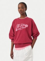 Roxy Bluza Lineup ERJFT05112 Bordowy Regular Fit. Czerwone bluzy damskie Roxy, m, bez wzorów, z bawełny, bez ramiączek, bez kaptura. Za 249.99 zł.