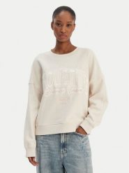 BOSS Bluza C Ever 50556999 Beżowy Oversize. Brązowe bluzy damskie Boss, xs, bez wzorów, z bawełny, bez ramiączek, bez kaptura. Za 699.99 zł.