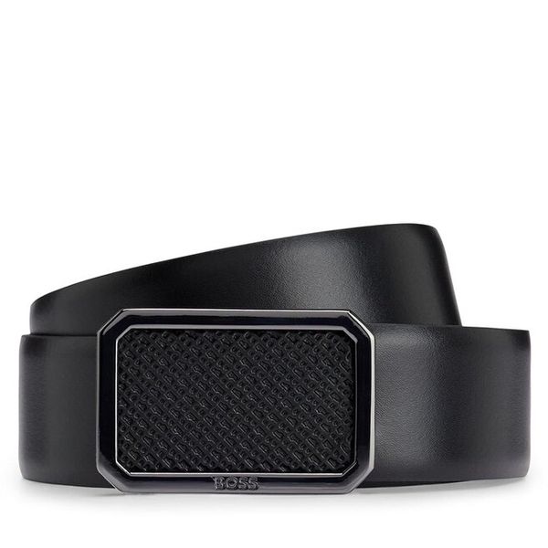 Pasek Męski BOSS. Czarne paski męskie Boss. Za 449.99 zł.