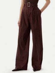 Marella Spodnie materiałowe Navile 2613131072 Brązowy Relaxed Fit. Brązowe spodnie materiałowe damskie Marella, bez wzorów, z bawełny. Za 879.99 zł.
