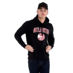 Bluza z kapturem Atlanta Hawks NBA. Czarne bluzy sportowe męskie New Era, m, bez wzorów, z kapturem, do koszykówki. Za 294.50 zł.