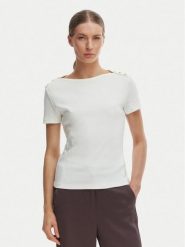 Tommy Hilfiger Top WW0WW47806 Beżowy Slim Fit. Brązowe topy damskie Tommy Hilfiger, s, bez wzorów, z bawełny, bez kołnierzyka, bez ramiączek. Za 129.99 zł.