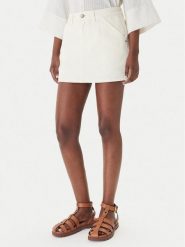 Eleh Spódnica jeansowa EL107 Écru Regular Fit. Białe spódnice damskie Eleh, bez wzorów, z bawełny. Za 276.99 zł.