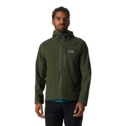 Rozciągliwa kurtka turystyczna Mountain Hardwear Ozonic. Zielone kurtki męskie MOUNTAIN HARDWEAR, m, bez wzorów, bez kaptura. Za 1,191.50 zł.