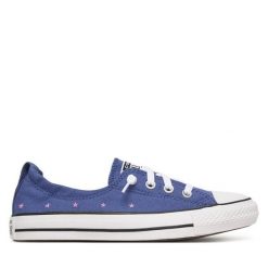 Trampki Converse. Niebieskie trampki i tenisówki damskie Converse, bez wzorów, bez zapięcia. Za 249.99 zł.