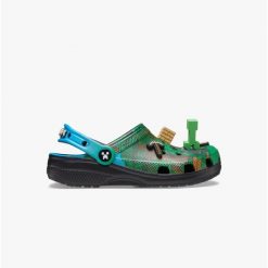 Klapki sandały chodaki męskie Crocs Class Minecraft LED. Zielone sandały męskie Crocs, bez wzorów, z materiału, sportowe, bez zapięcia. Za 219.00 zł.