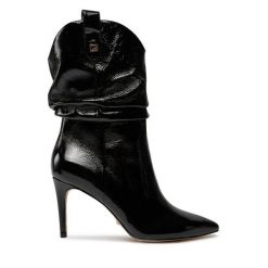 Botki Guess. Czarne botki damskie Guess, z aplikacjami, bez obcasa, na szpilce, bez zapięcia. Za 1,309.00 zł.