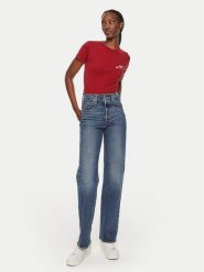 Levi's® Jeansy Ribcage 79078-0007 Niebieski Straight Fit. Niebieskie jeansy damskie bez wzorów, z bawełny. Za 369.99 zł.