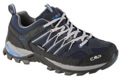 Buty trekkingowe męskie CMP Rigel Low WP. Niebieskie trekkingi męskie CMP, z materiału, bez zapięcia. Za 385.99 zł.