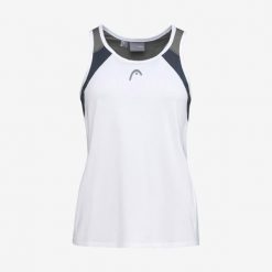 Koszulka bez rękawów damska CLUB 22 Tank Top. Białe topy damskie Head, bez wzorów, z dżerseju, sportowe, bez kołnierzyka, bez ramiączek. W wyprzedaży za 101.50 zł.