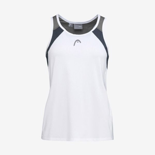 Koszulka bez rękawów damska CLUB 22 Tank Top. Białe topy damskie Head, bez wzorów, z dżerseju, sportowe, bez kołnierzyka, bez ramiączek. W wyprzedaży za 101.50 zł.