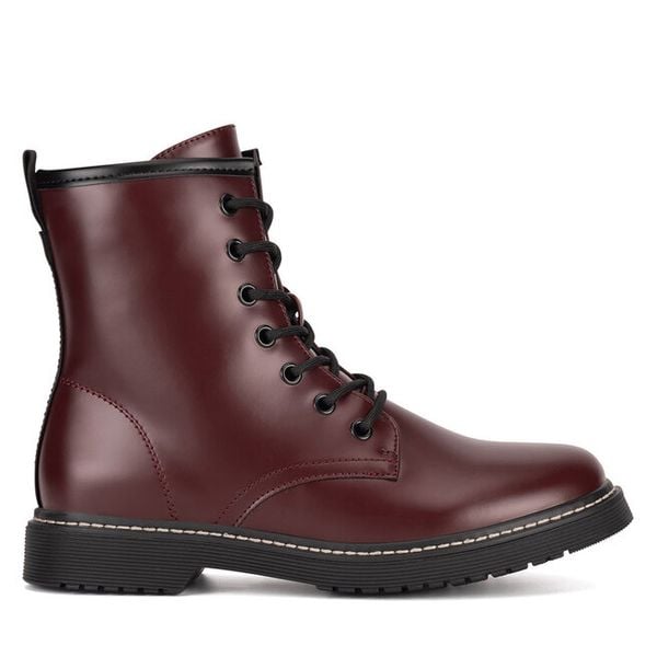 Trzewiki Jenny Fairy. Czerwone botki damskie Jenny Fairy, bez wzorów, bez obcasa, na płaskiej podeszwie, bez zapięcia. Za 109.99 zł.