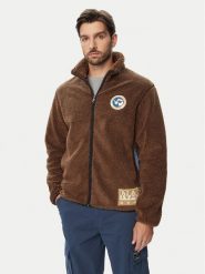 Napapijri Polar T-Archive NP0A8APE Brązowy Relaxed Fit. Brązowe bluzy sportowe męskie Napapijri, m, bez wzorów, z polaru, bez kaptura. Za 879.99 zł.