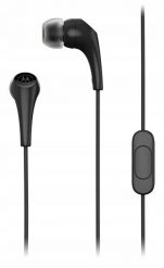 Słuchawki Motorola Słuchawki przewodowe douszne z mikrofonem MOTOROLA Ear Buds 2-s czarne. Czarne słuchawki douszne Motorola. Za 42.75 zł.