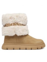 Guess Śniegowce FLFMEL ELE10 Beżowy. Brązowe śniegowce damskie Guess, ze skóry, bez zapięcia. Za 634.99 zł.