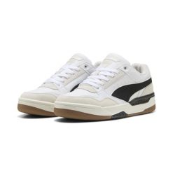 Sneakersy unisex Rebound Retro PUMA White Black Feather Gray. Białe obuwie sportowe damskie Puma, bez wzorów, bez zapięcia. W wyprzedaży za 254.00 zł.