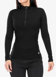 Bluza termoaktywna damska Sensor Merino DF Tee L/S Zip. Czarne bluzy damskie Sensor, na lato, l, bez wzorów, z materiału, bez ramiączek, bez kaptura. Za 317.89 zł.