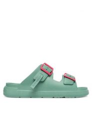 D.Franklin Klapki Vibe Foam 2 DFSH413005 Niebieski. Niebieskie klapki damskie D.Franklin, bez wzorów, z syntetyku, bez obcasa, bez zapięcia. Za 169.99 zł.