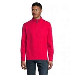 Bluza z kołnierzem i zapięciem Sol's Stan. Czerwone bluzy damskie SOL'S, l, bez wzorów, z bawełny, bez ramiączek, bez kaptura. Za 157.00 zł.